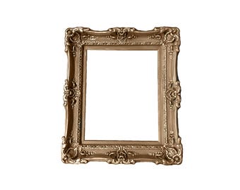 16x20 Handmade Baroque Picture Frame, Antique Green with Gold