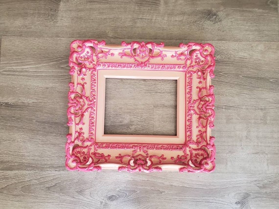 8x10 Shabby Chic White Frame Baroque Cottage Chic Picture Wedding