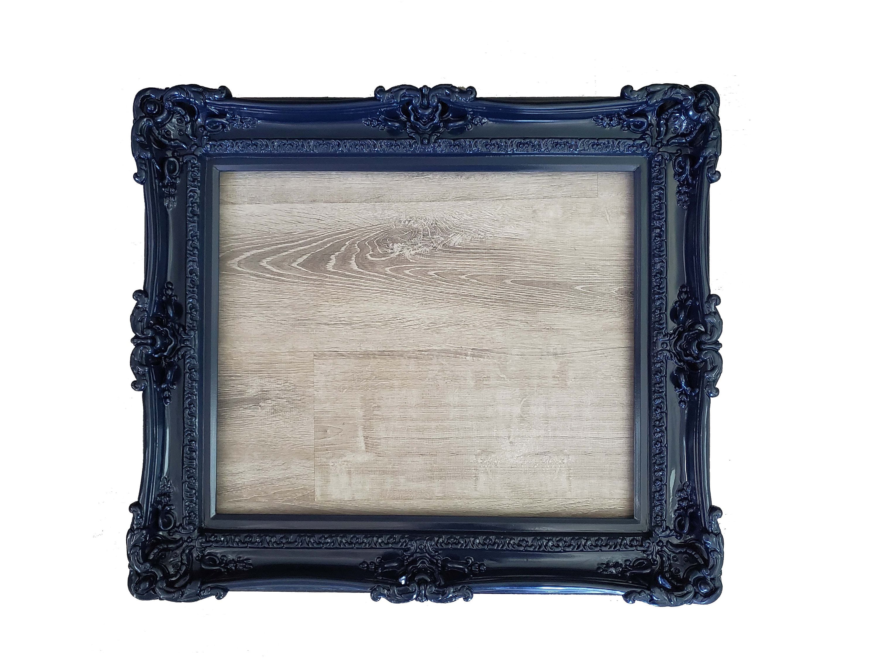 16x20 Midnight Blue Picture Frame: Handmade Baroque Ornate Wall