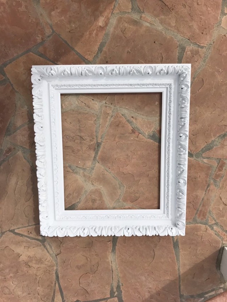 20x24 Large Picture Frame White Frames Shabby Chic Ornate Wall Mirror Baroque Wedding Gift For Canvas