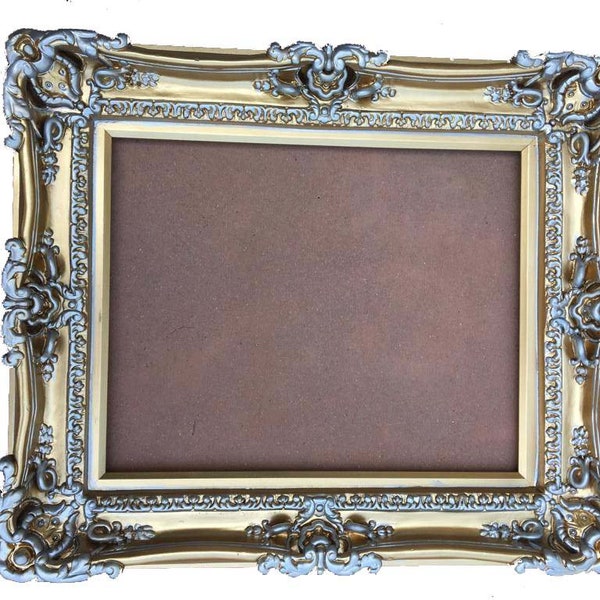 16x20 Gold Photo Frame, Decorative Baroque Fancy Picture Frame, Canvas, Painting, Artwork Print Ideas, Wedding Frame, French Photography