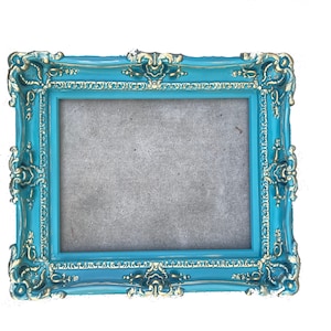 16x20 Turquoise Picture Frame, Baroque Mirror, Shabby Chic Frame, Ornate Photo Frame, Artwork, French Frame, Country Frame, Original Frame