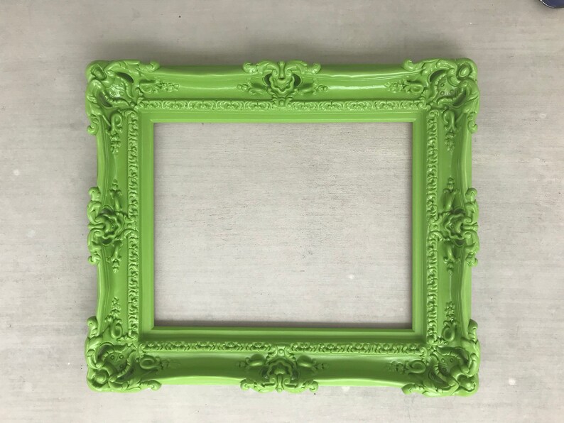 Baroque Mirror Chic Frame for Canvas or Art Paint Original Frames 20x24 Large Green Frame Pictures Frames