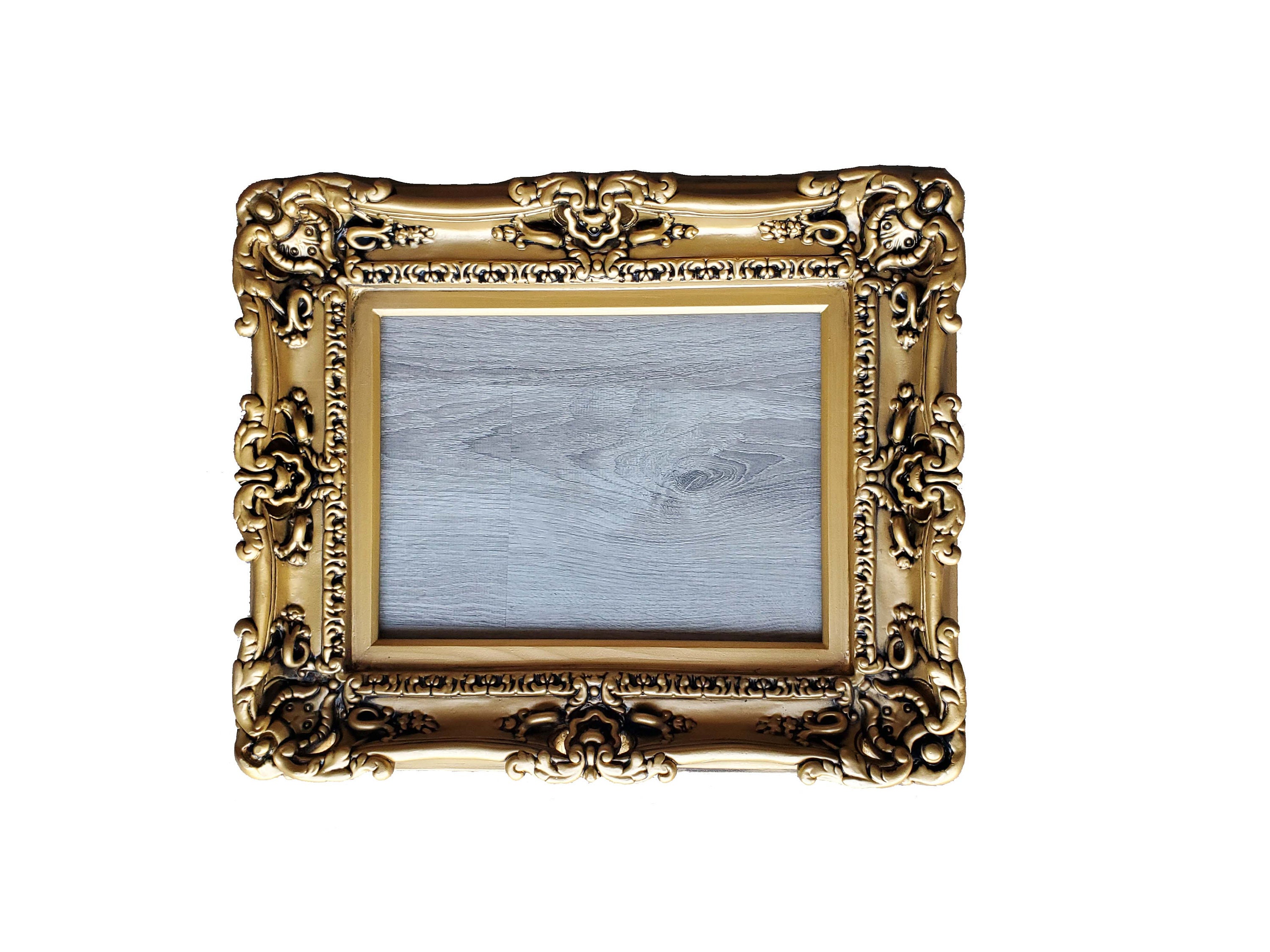 12x16 Vintage Distressed Gold Photo Frame: Colonial Baroque Ornate