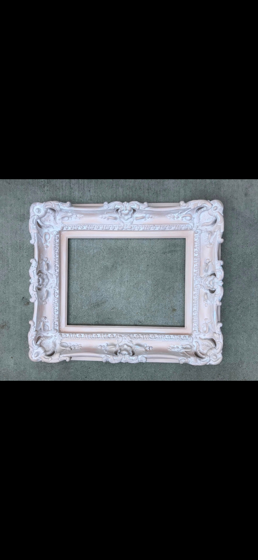 16x20 Shabby Chic Frame, Baroque Turquoise Frame for Canvas or Art Paint,  Large Pictures Frames, Ornate 