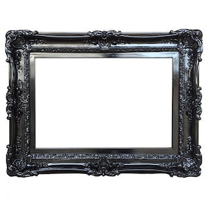 20x24  Large Picture Frame, Black Frames, Shabby Chic Ornate Wall Baroque Frame, Wedding Gift, Frames for canvas, Chalkboard, Dry Erase