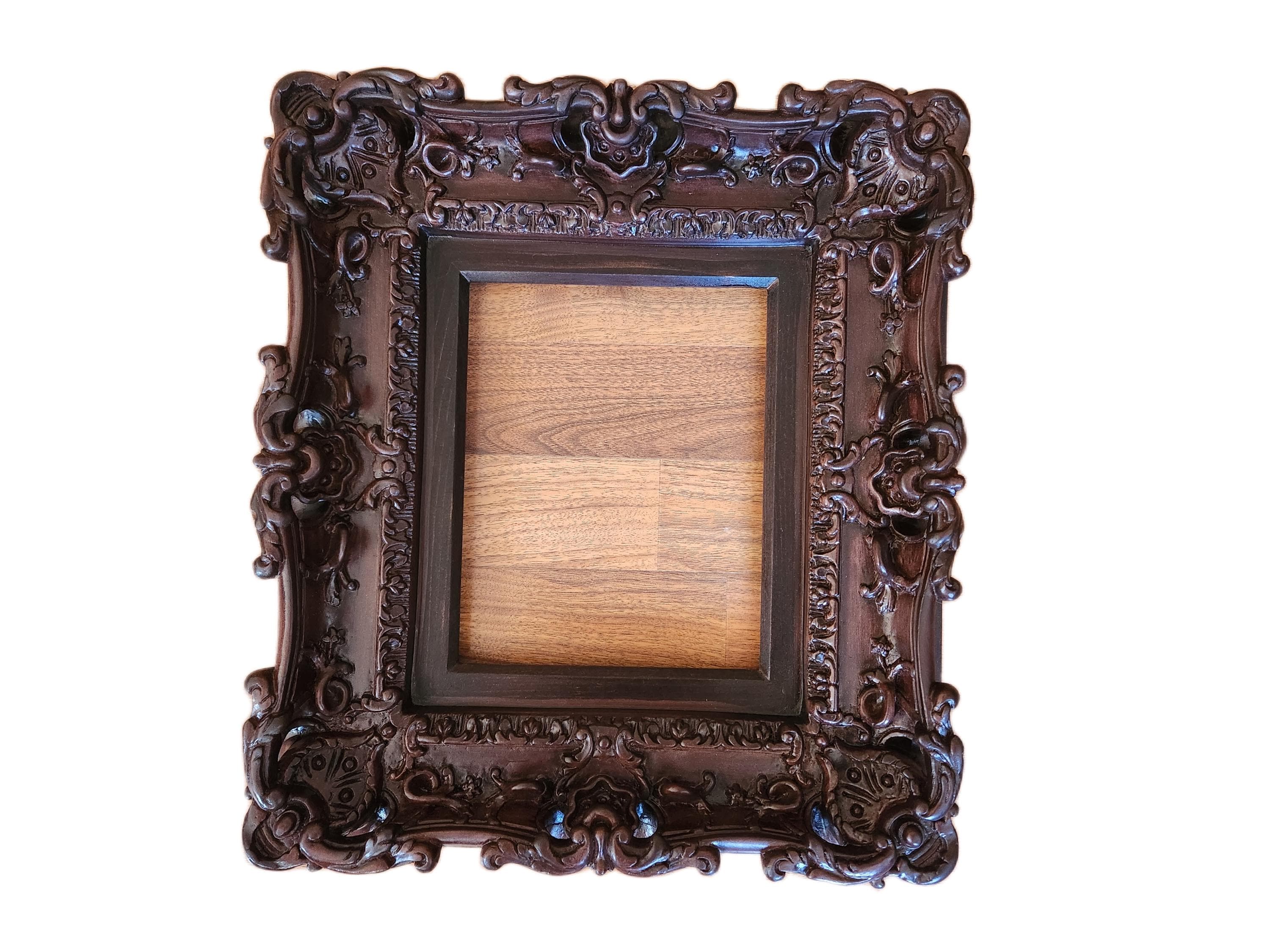 Ornate Baroque 8x10 Picture Frame: Dark Mahogany Artwork Frame - Etsy