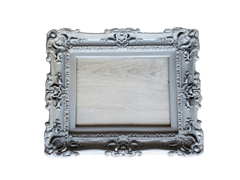 12x16 Shabby Chic Gray Frames Baroque Frame for Canvas Large Etsy