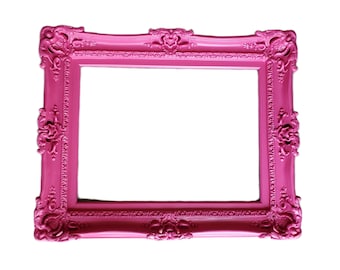 Diva Pink Ornate Baroque Picture Frame - 16x20, Handmade