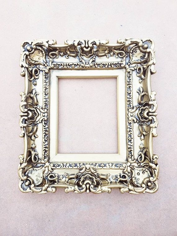 8x10 Antique Gold Picture Frame Baroque Midcentury Style Art