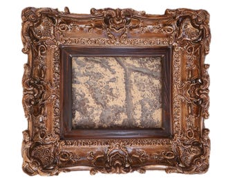 8x10 Ornate Baroque Picture Frame: Mahogany French Photo Frame