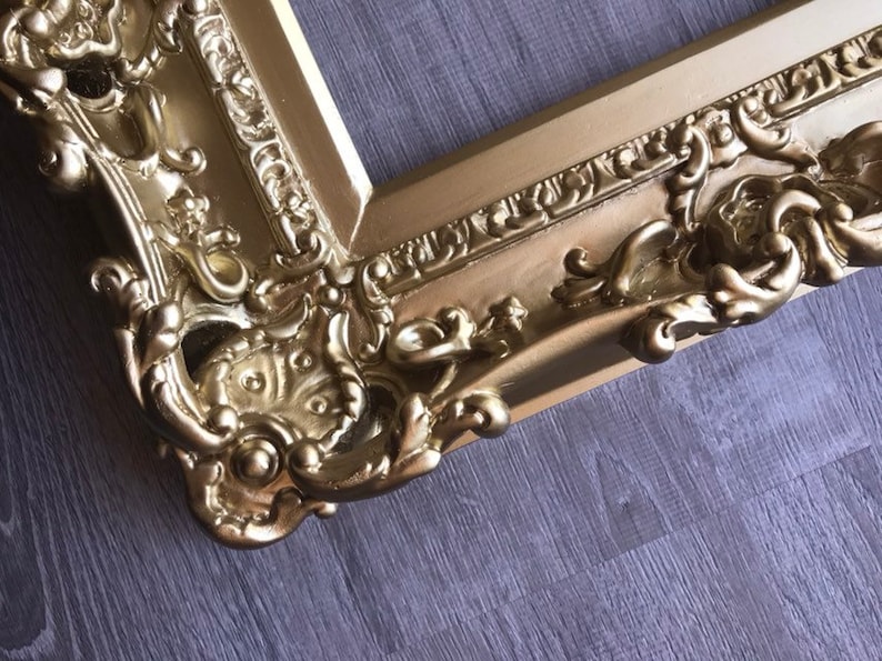 8x10 Gold Frame Baroque Style Picture Frame Art Frames Wall Etsy