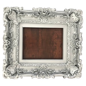 8x10 Silver Frame, Baroque Ornate Picture Frame, Artwork Frame, Wall Fancy Small Photo Frame, Art Print Painting Ideas, Wedding Gifts, Fancy