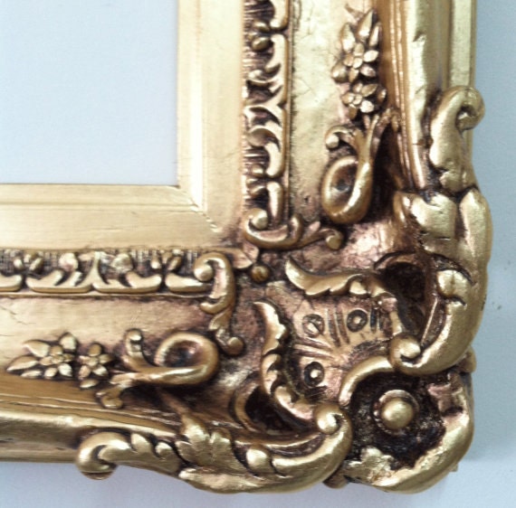 12x16 Vintage Gold Picture Frame, Decorative Baroque Mirror 12x16 Vintage Gold Picture Frame, Decorative Baroque Mirror