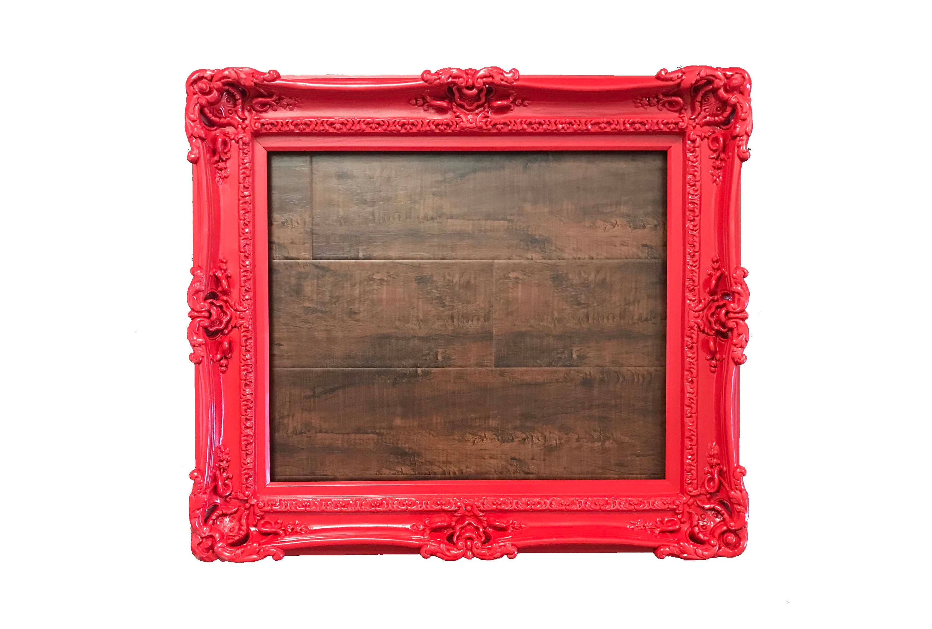 20x24 Red Picture Frame, Baroque Ornate Chic Frame for Canvas, Art Paint,  Kitchen Chalkboard, Dry Erase, Colorful Home Accents, Kids Décor 