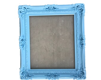 20x24 Baby Blue Ornate Picture Frame: Baroque Colonial Wall Decor