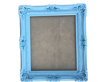 20x24 Baby Blue Frame, Baroque Colonial Fancy Frame, Artwork, Painting, Ornate Wall Large Picture Frame, Kids Wall Décor, Photograph Frame