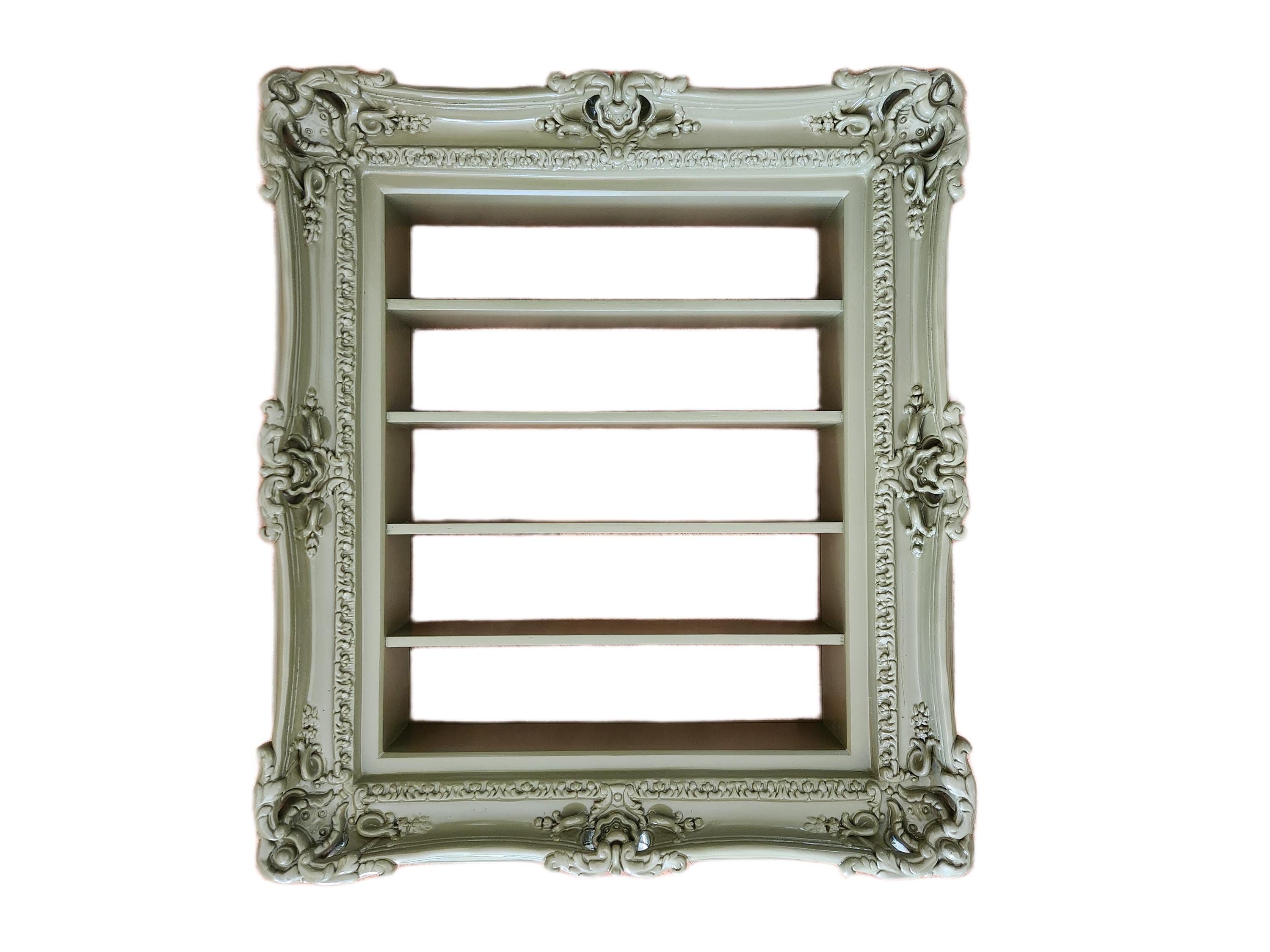Ornate Display Rack Sage Green Ornate Wall Display Shelf: Essential Oil, Spice Rack (20x24 ...