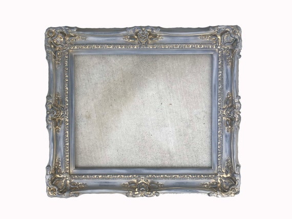 20x24 Vintage Gray Picture Frame: Handmade Shabby Chic Baroque Style