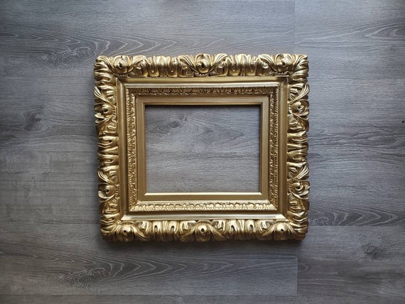 Marco de imagen dorado, marco barroco de pared adornado, regalo de
