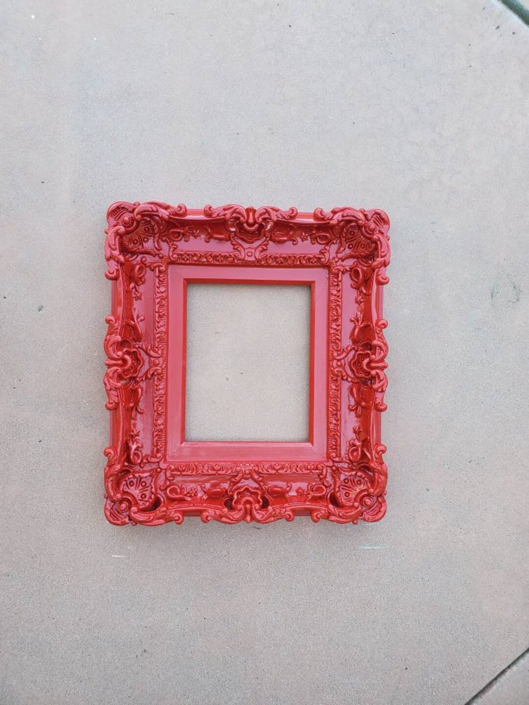 8x10 Red Frame Baby Picture Frame Colorful Art Wall Baroque Etsy