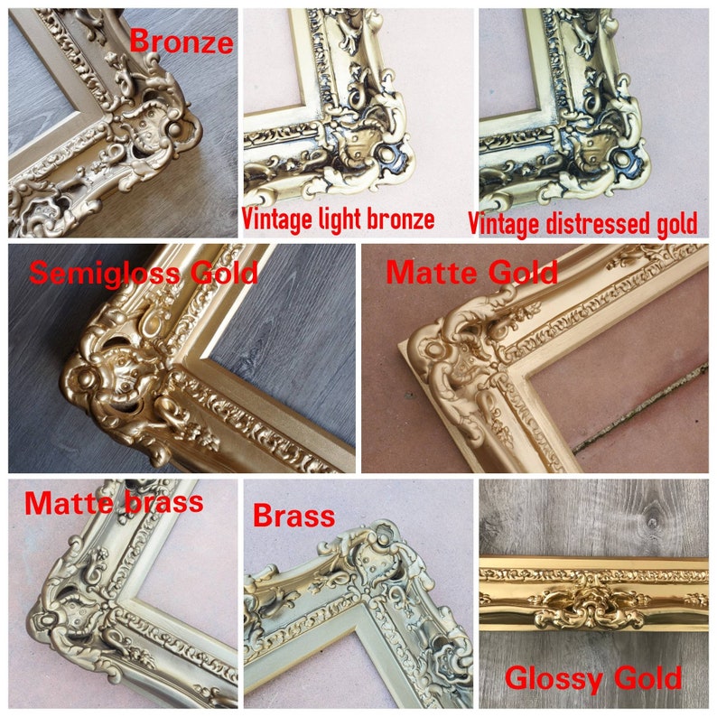 12x16 Chic Brown Frame French Style Frames Decorative Etsy