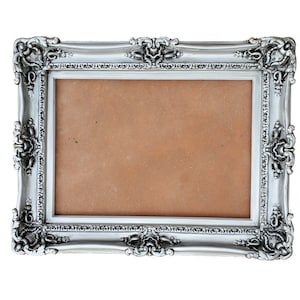 20x24 Vintage Frame, Distressed Silver Picture Frame, Ornate Fancy Colonial Style Photo Frame, Baroque Old Style, Artwork Canvas Painting