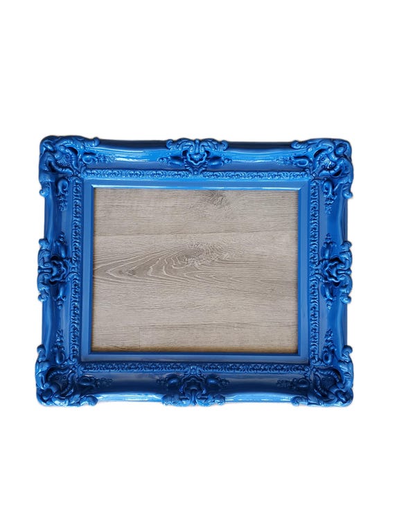 Bright Blue Baroque Picture Frame: Ornate Colonial Style, 16x20 - Etsy