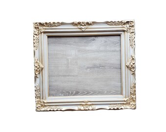 Marco gris desgastado 20x24, marco de imagen barroco, lienzo, pintura, marco de fotos vintage shabby chic elegante, marco moderno, marco clásico