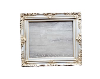 20x24 Handmade Distressed Gray Baroque Picture Frame