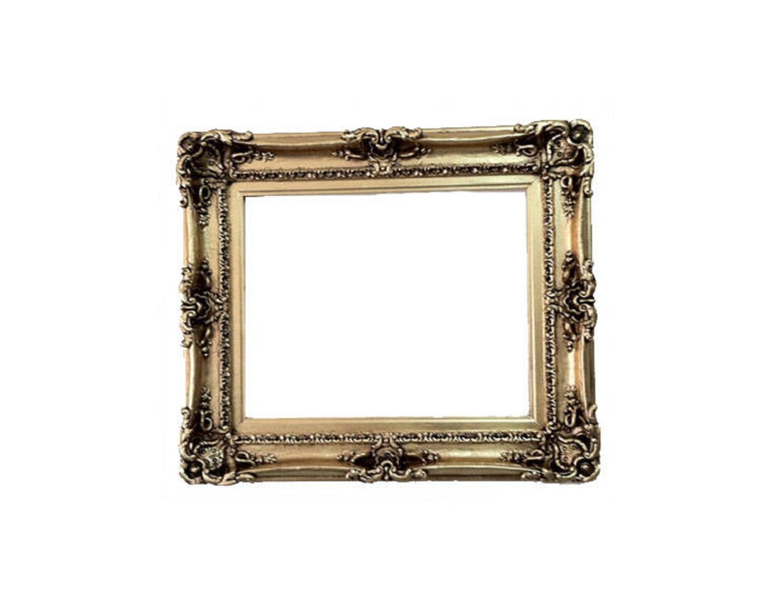 12x16 Vintage Gold Picture Frame, Decorative Baroque Mirror 12x16 Vintage Gold Picture Frame, Decorative Baroque Mirror