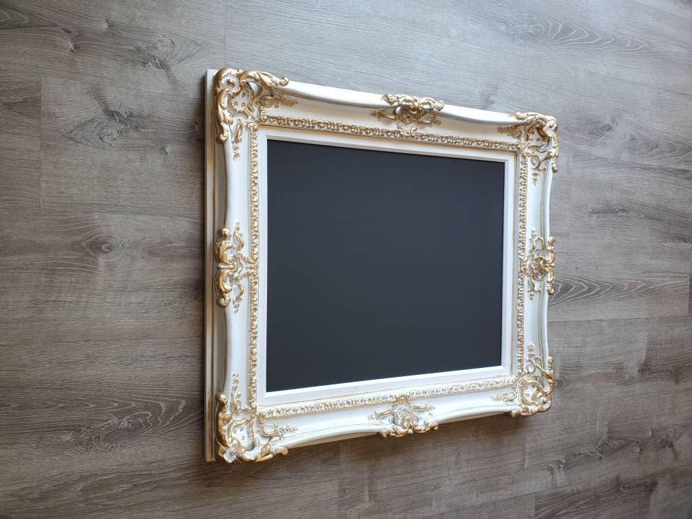 20x24 Ornate Baroque Frame: White & Gold Wedding Photo Frame - Etsy