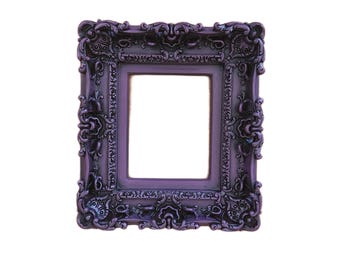 Vintage Purple Baroque Picture Frame: Ornate Photo Display (8.5x11)