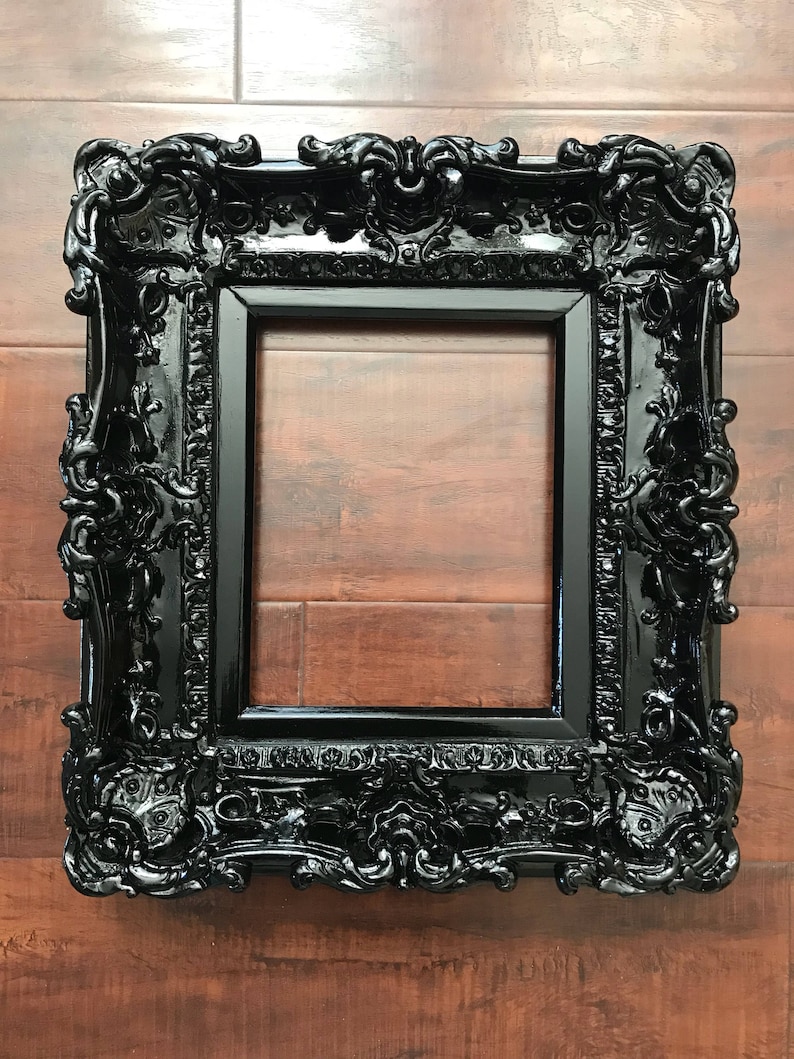 8x10 Black Frame Baroque Frame Wedding Frames Wall Picture Etsy