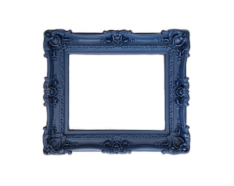 11x14 Blue Picture Frame: Handmade Ornate Baroque Photo Frame