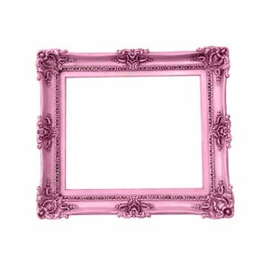 16x20 Ornate Wall Frame, Vintage Bubble Gum Pink Large