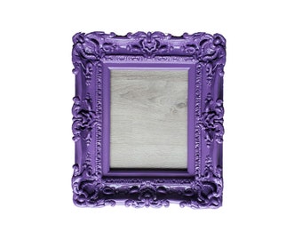 12x16 Purple Picture Frame, Baroque Ornate Frames, Photo Frame, Colorful Canvas, Art Print, Painting, Fancy Frame, Kids Frame, Modern Frame