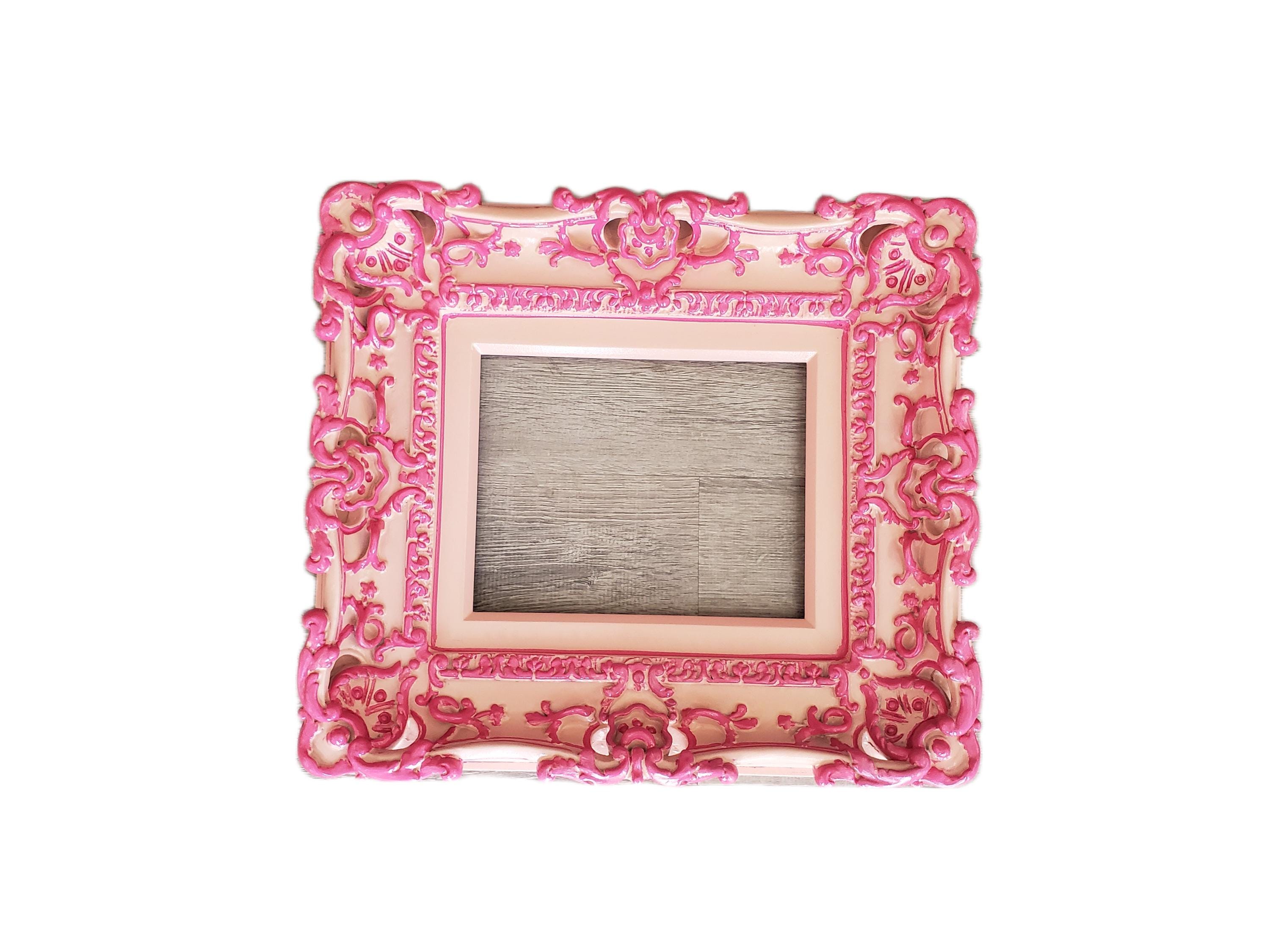 8.5x11 Pink Baroque Picture Frame: Two-tone Colonial Art Frame - Etsy