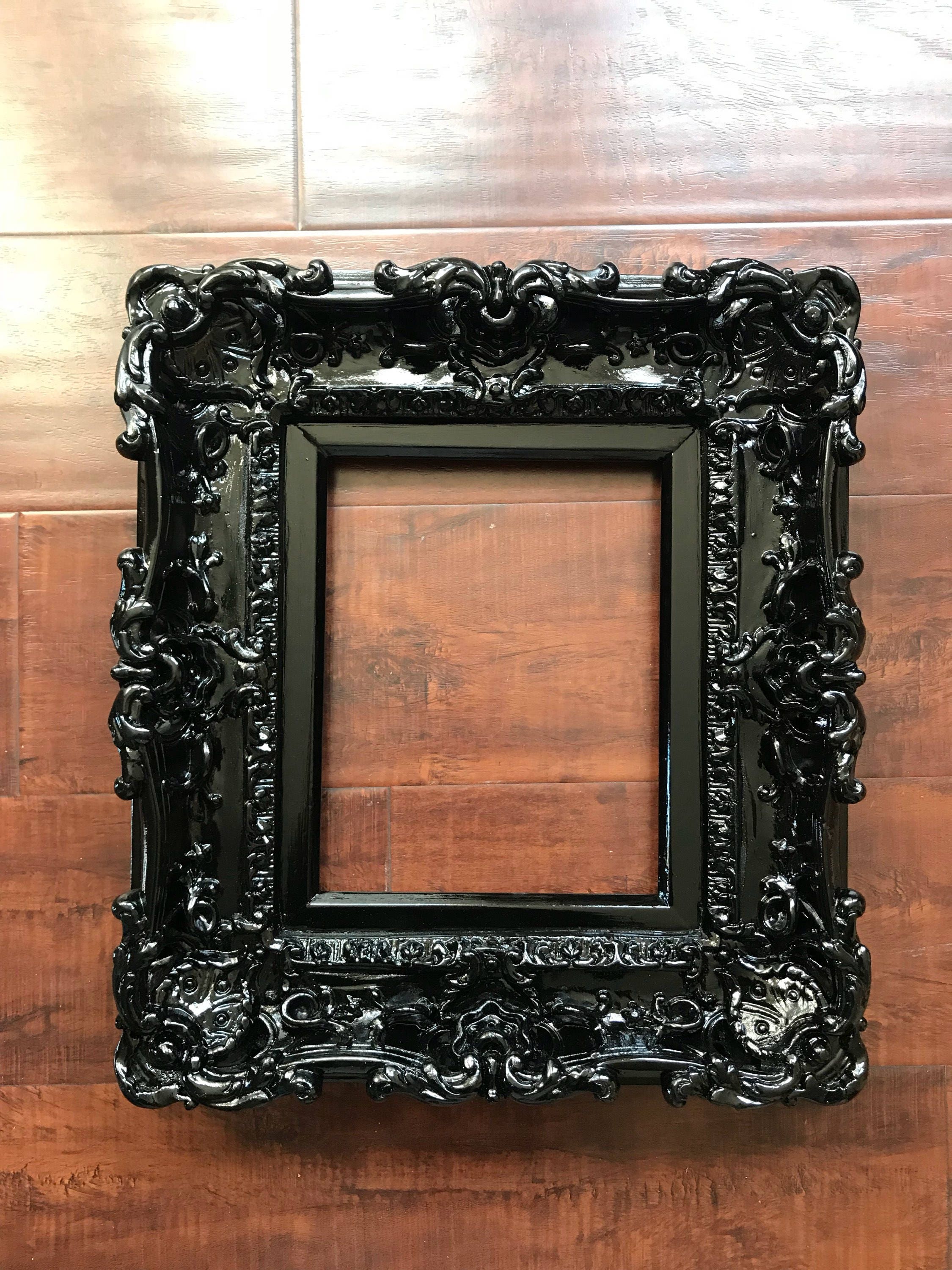 8x10 Black Frame Baroque Frame Wedding Frames Wall Picture Etsy