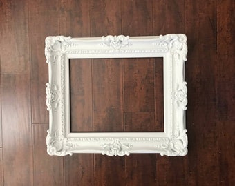 16x20 Wedding White Frame, Baroque Mirror, Shabby Chic Frame, Canvas, Art Paint, Ornate Pictures Frames, Cottage Chic Home Ideas, Artwork