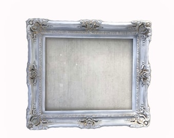 Handmade Gray Baroque Picture Frame: Shabby Chic Gold Accent (16x20)