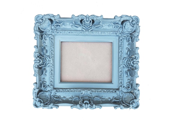 8x10 Gray Photo Frame, Baroque Style, Ornate Picture Frame, Art