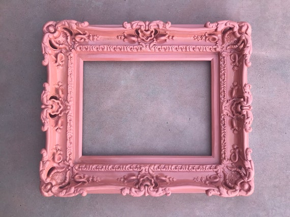 16x20 Pink Picture Frame Shabby Chic Frame Ornate Wall Mirror Wedding Gift Baroque Frame Ornate Picture Frame Cottage Chic