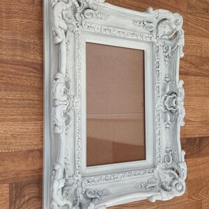 Ornate Baroque Picture Frame: Wash Out Finish, 8.5x14, Handmade