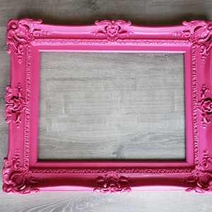 20x24 Diva Pink Picture Frame, Colorful Baroque Frame for Artwork, Canvas, Ornate Wall Chalkboard, Kids Room Gift, Girl's Frame Ideas, Fancy