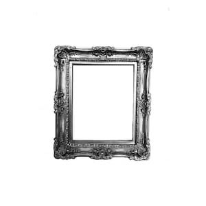 16x20 Vintage Silver Frame, Distressed Picture Frame, Baroque Frame, Traditional Frame, Ornate Frame, Wedding Frame, Fancy Frame, Victorian