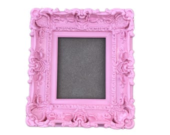 8.5x11 Pink Baroque Picture Frame: Shabby Chic Art, Baby Room Decor