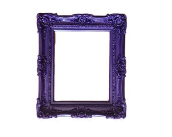 Bright Purple Baroque Ornate Picture Frame (16x20) For Wall Decor