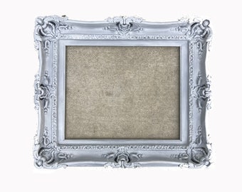 11x14 Vintage Picture Frame: Shabby Chic Distressed Gray Ornate Baroque