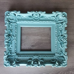 8x10 Mint Green Baroque Picture Frame: Ornate Wall Decor